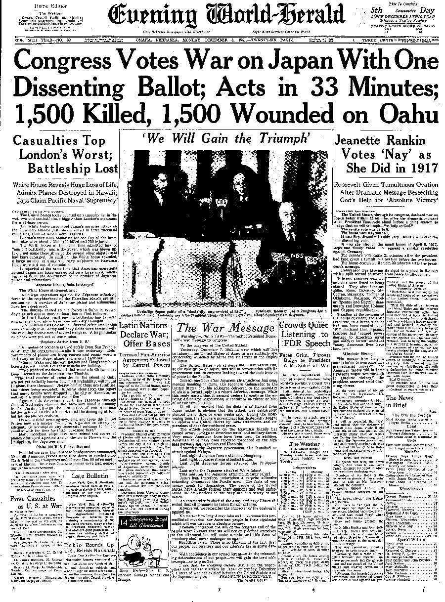1941, evening edition: Pearl Harbor